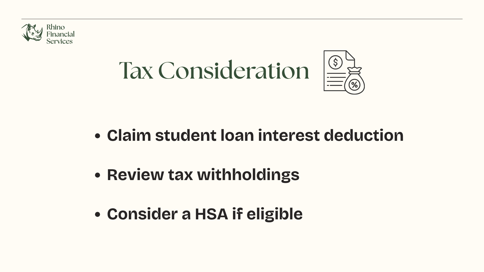 Slide 11: Tax Consideration