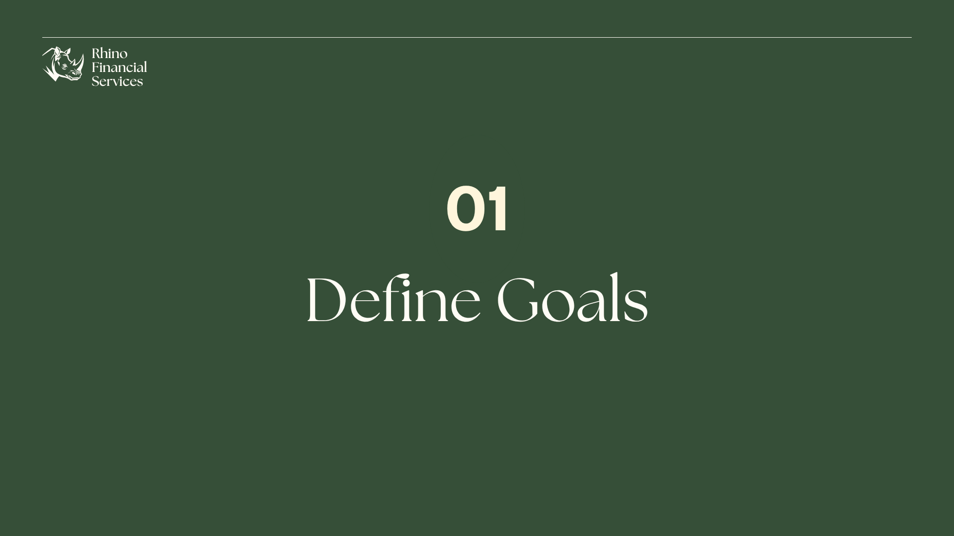 Slide 3: 01 Define Goals